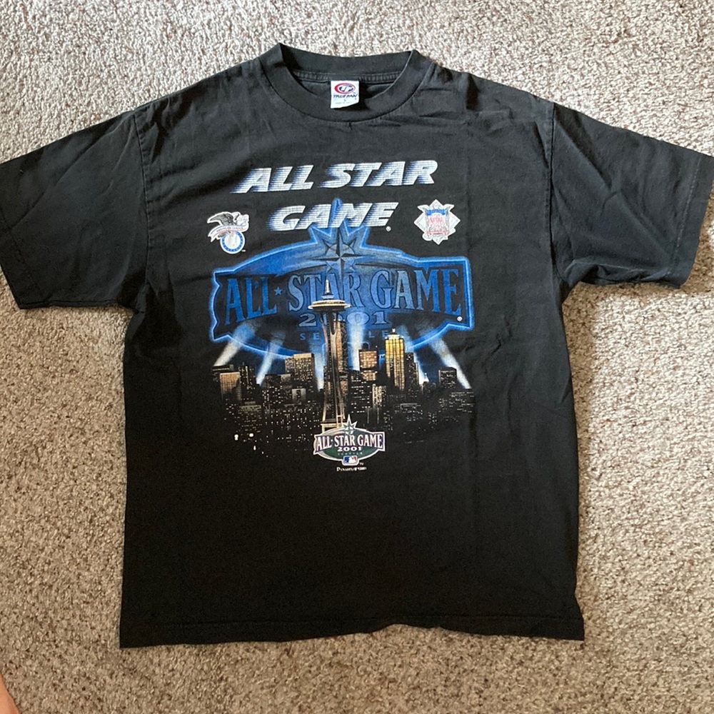 VTG Seattle mlb all-star game t shirt men’s large black graphic print  true fan